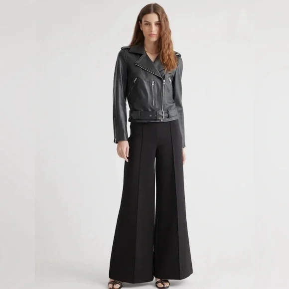 Ultra-Stretch Ponte Super Wide Leg Pants - Picture 13 of 15